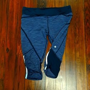 Lululemon striped purple capris